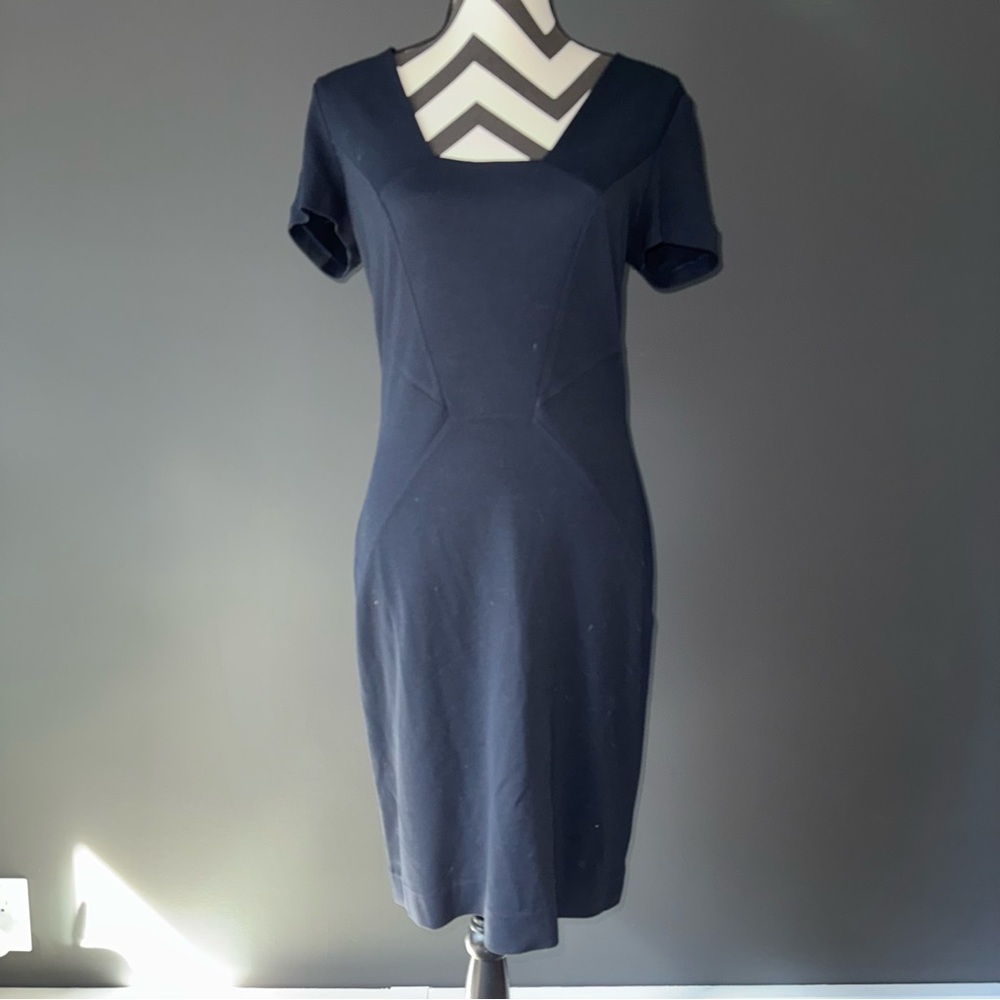ESCADA‎ MIDI Shift Dress Navy Blue size 36 US 6